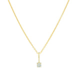 Leah Alexandra-Birthstone Pendant Necklace-Necklaces-14k Gold Vermeil, 14k Gold Filled, Aquamarine - March-Blue Ruby Jewellery-Vancouver Canada