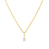 Leah Alexandra-Birthstone Pendant Necklace-Necklaces-14k Gold Vermeil, 14k Gold Filled, White Topaz - April-Blue Ruby Jewellery-Vancouver Canada