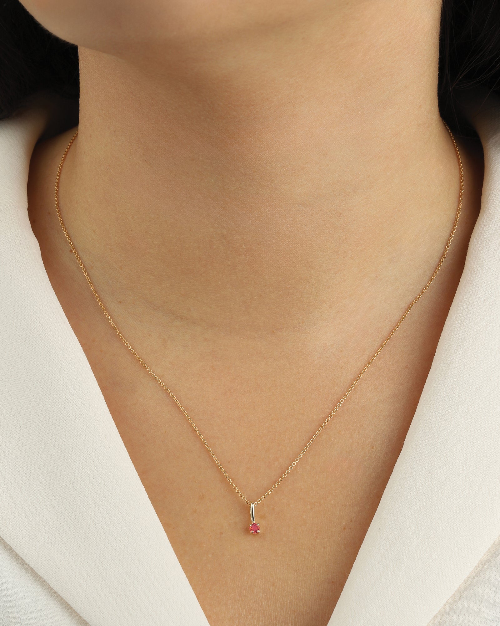 Leah Alexandra-Birthstone Pendant Necklace-Necklaces-Blue Ruby Jewellery-Vancouver Canada