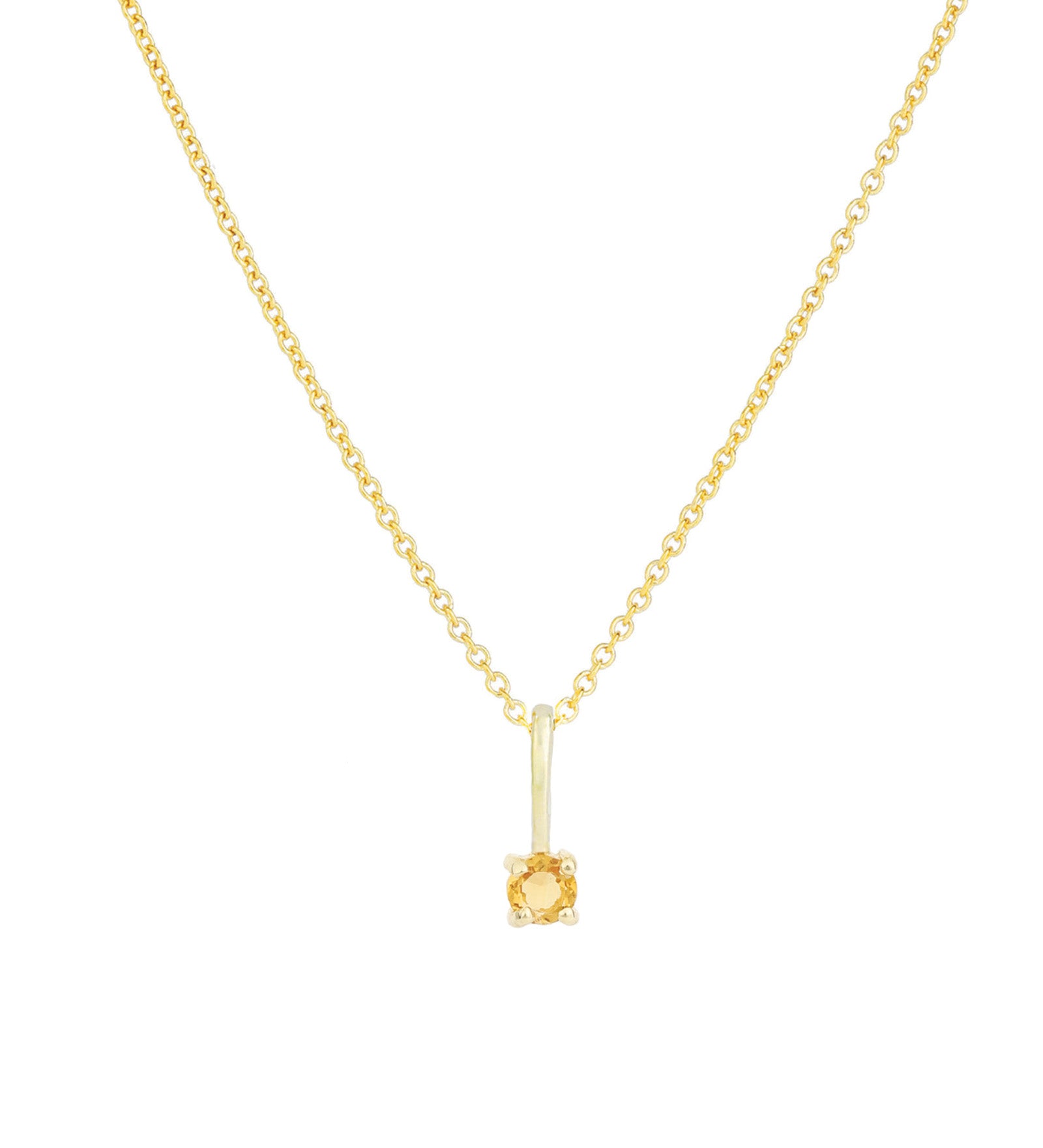 Leah Alexandra-Birthstone Pendant Necklace-Necklaces-14k Gold Vermeil, 14k Gold Filled, Citrine - November-Blue Ruby Jewellery-Vancouver Canada