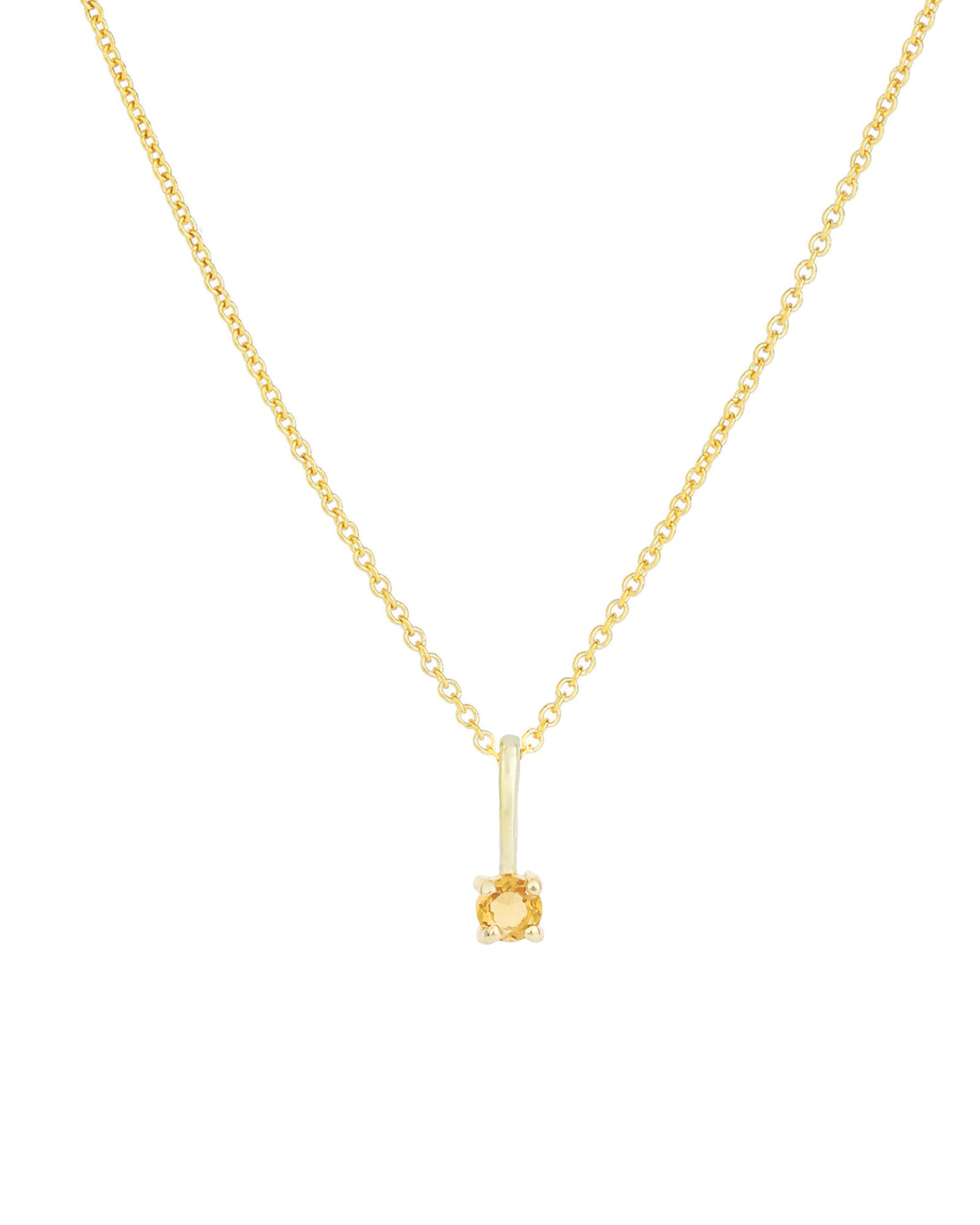 Leah Alexandra-Birthstone Pendant Necklace-Necklaces-14k Gold Vermeil, 14k Gold Filled, Citrine - November-Blue Ruby Jewellery-Vancouver Canada