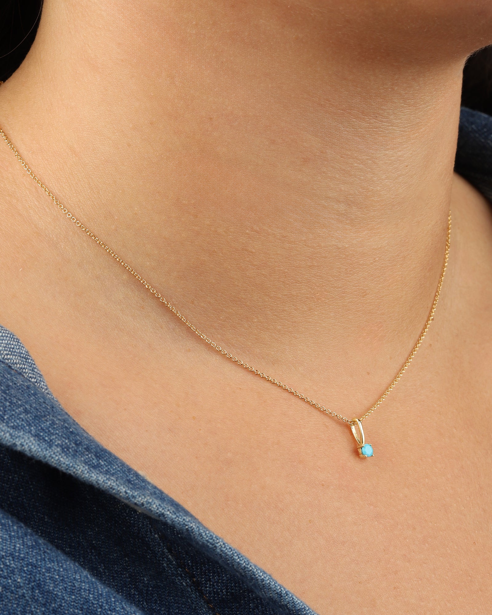 Leah Alexandra-Birthstone Pendant Necklace-Necklaces-Blue Ruby Jewellery-Vancouver Canada