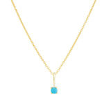 Leah Alexandra-Birthstone Pendant Necklace-Necklaces-14k Gold Vermeil, 14k Gold Filled, Turquoise - December-Blue Ruby Jewellery-Vancouver Canada