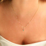 Leah Alexandra Fine-Petite Oval Necklace-Necklaces-Blue Ruby Jewellery-Vancouver Canada