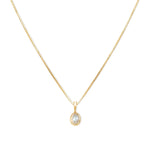 Leah Alexandra Fine-Petite Oval Necklace-Necklaces-14k Yellow Gold, 10k Yellow Gold, Moonstone-Blue Ruby Jewellery-Vancouver Canada
