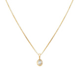 Leah Alexandra Fine-Petite Oval Necklace-Necklaces-14k Yellow Gold, 10k Yellow Gold, Moonstone-Blue Ruby Jewellery-Vancouver Canada