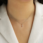 Leah Alexandra-Cross Necklace-Necklaces-Blue Ruby Jewellery-Vancouver Canada