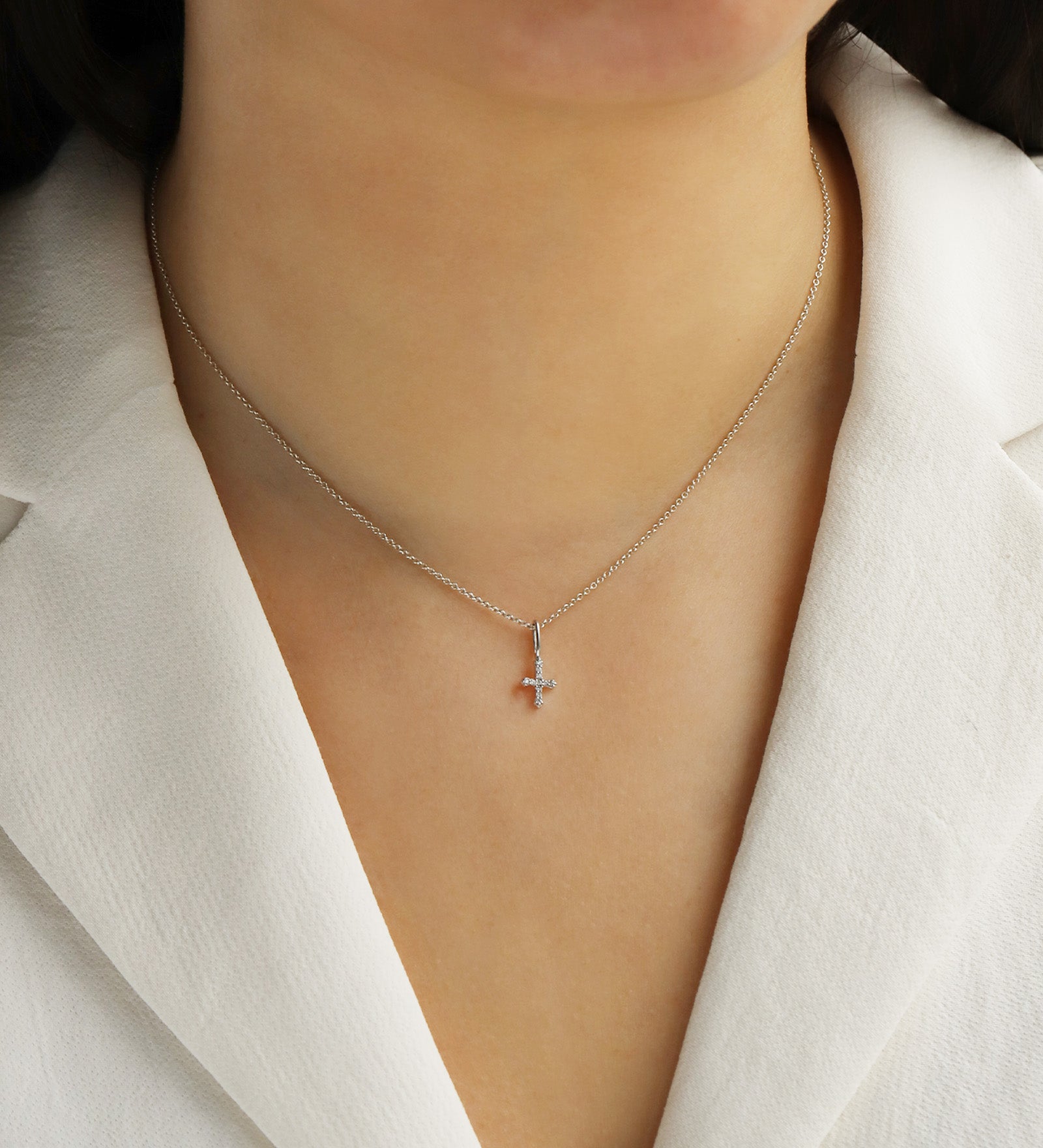 Leah Alexandra-Cross Necklace-Necklaces-Blue Ruby Jewellery-Vancouver Canada