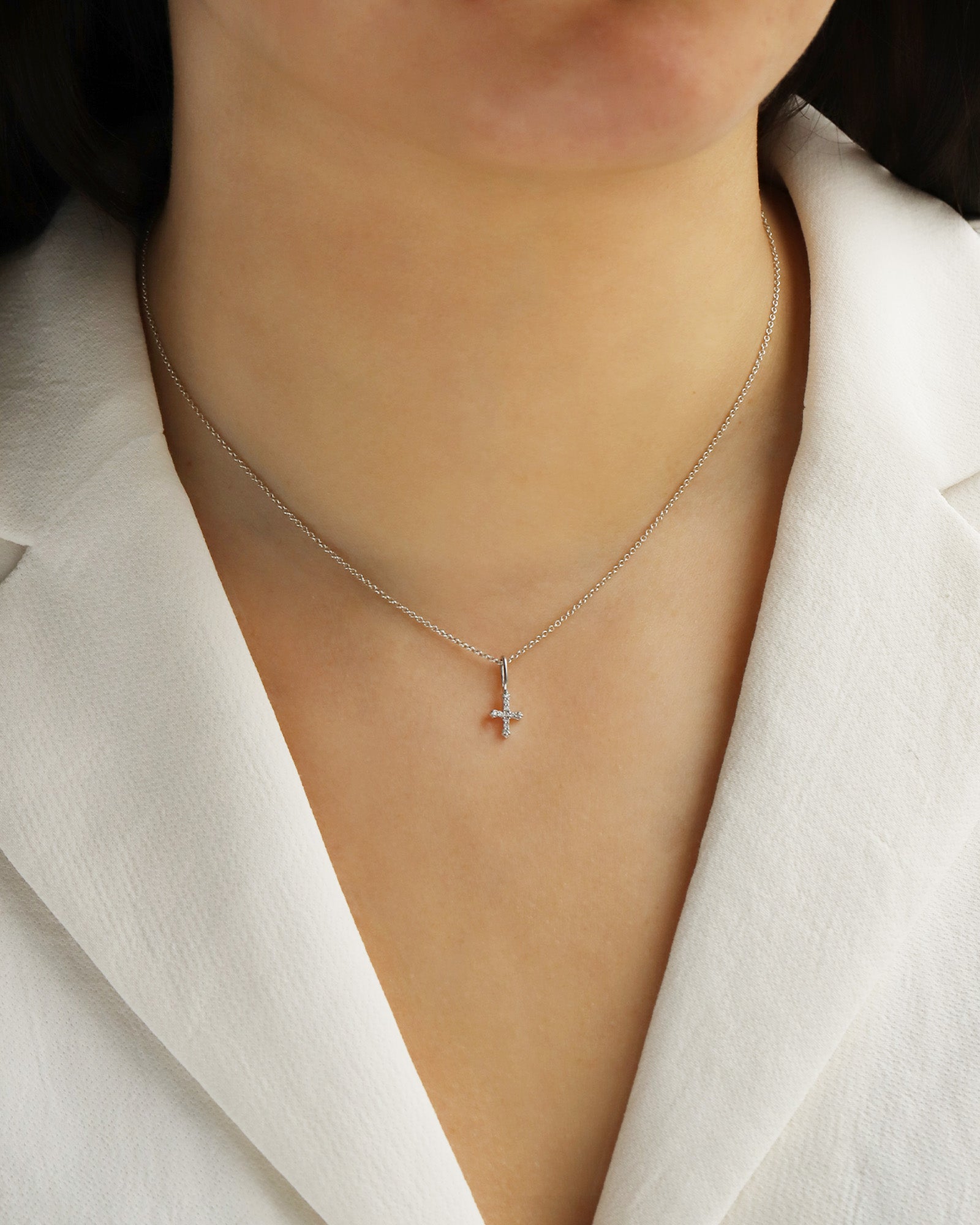 Leah Alexandra-Cross Necklace-Necklaces-Blue Ruby Jewellery-Vancouver Canada
