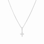 Leah Alexandra-Cross Necklace-Necklaces-Sterling Silver, Cubic Zirconia-Blue Ruby Jewellery-Vancouver Canada