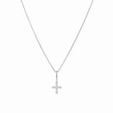 Leah Alexandra-Cross Necklace-Necklaces-Sterling Silver, Cubic Zirconia-Blue Ruby Jewellery-Vancouver Canada