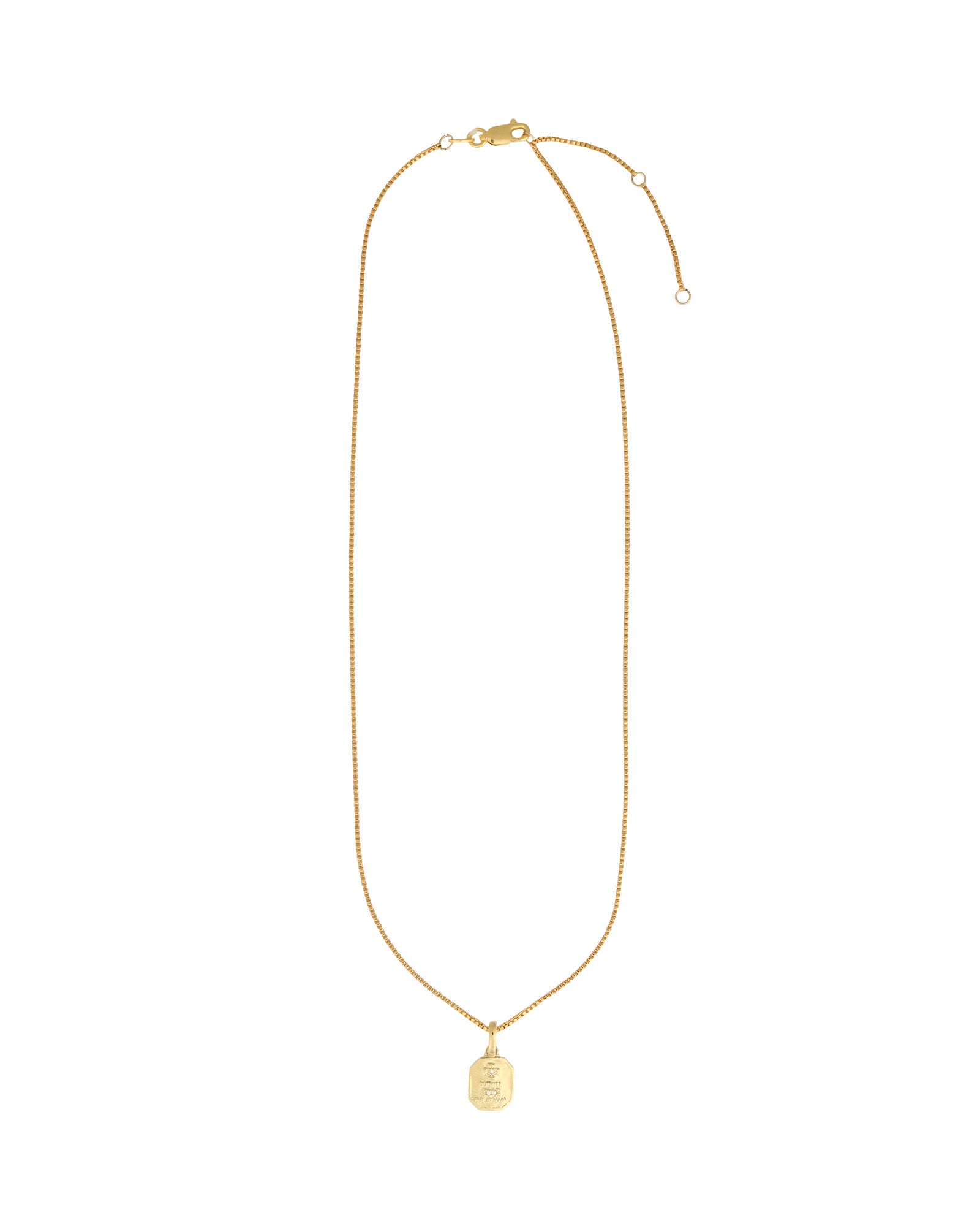Leah Alexandra-Love Token Square Necklace-Necklaces-Blue Ruby Jewellery-Vancouver Canada