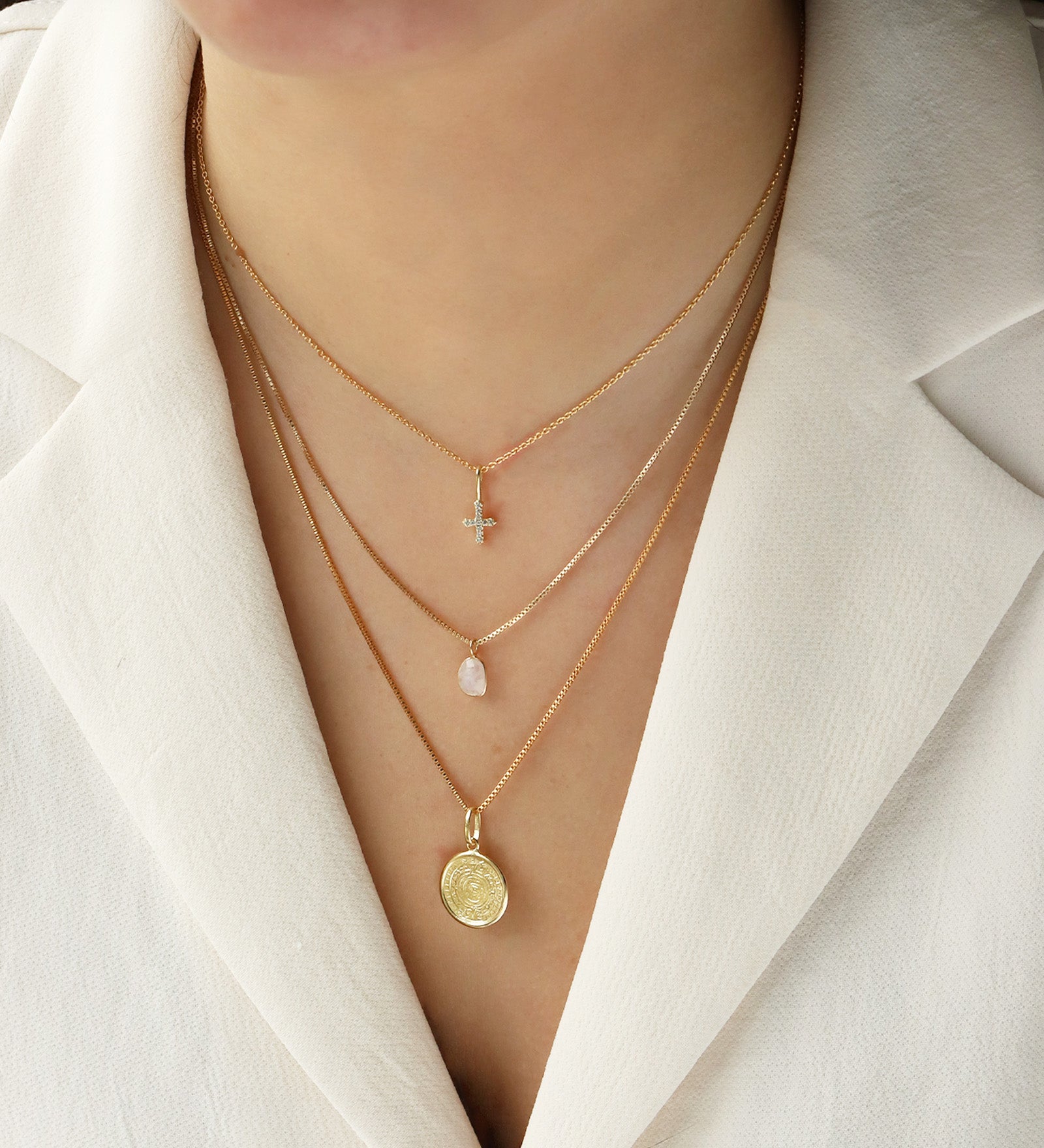 Leah Alexandra-Cross Necklace-Necklaces-Blue Ruby Jewellery-Vancouver Canada