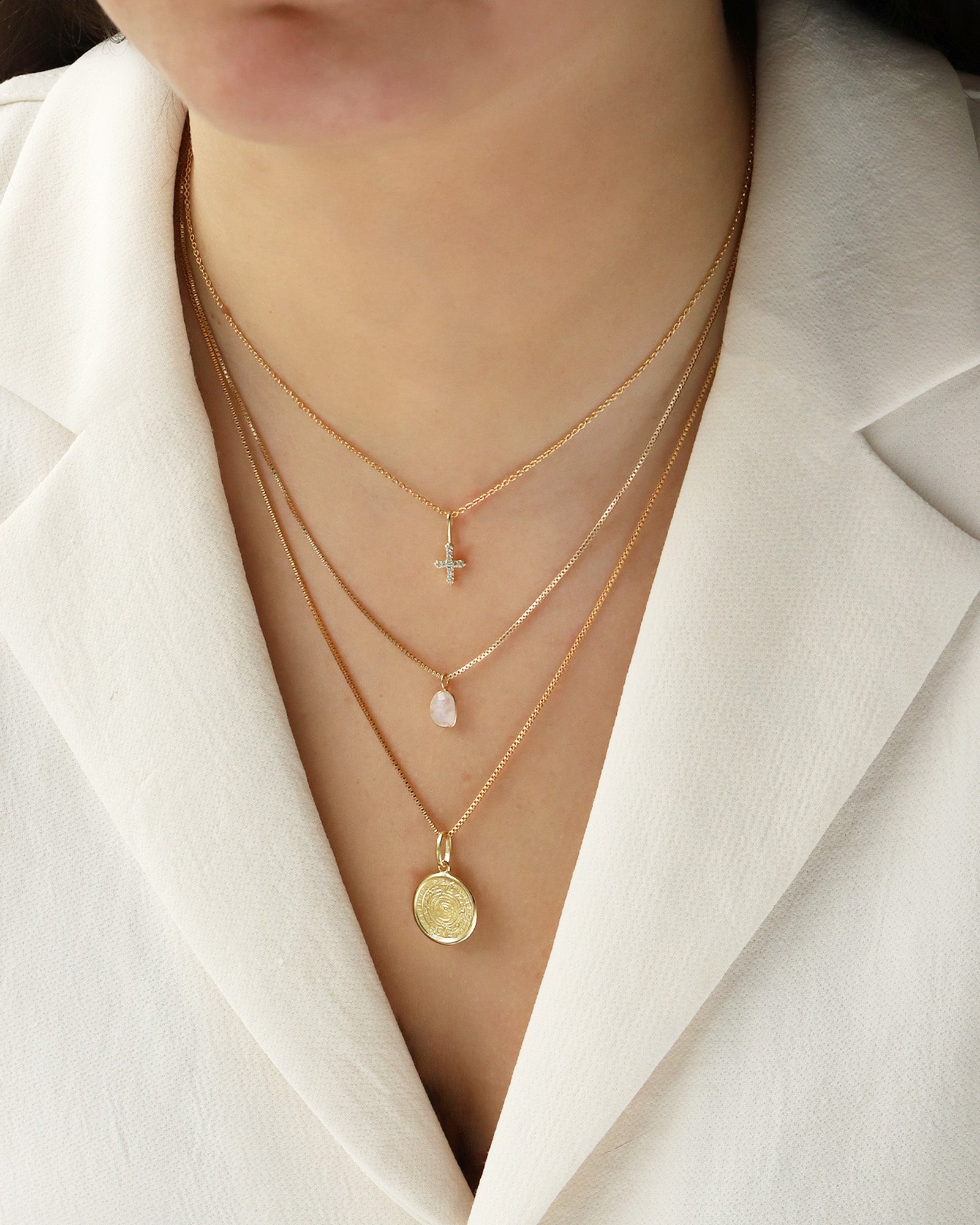 Leah Alexandra-Cross Necklace-Necklaces-Blue Ruby Jewellery-Vancouver Canada