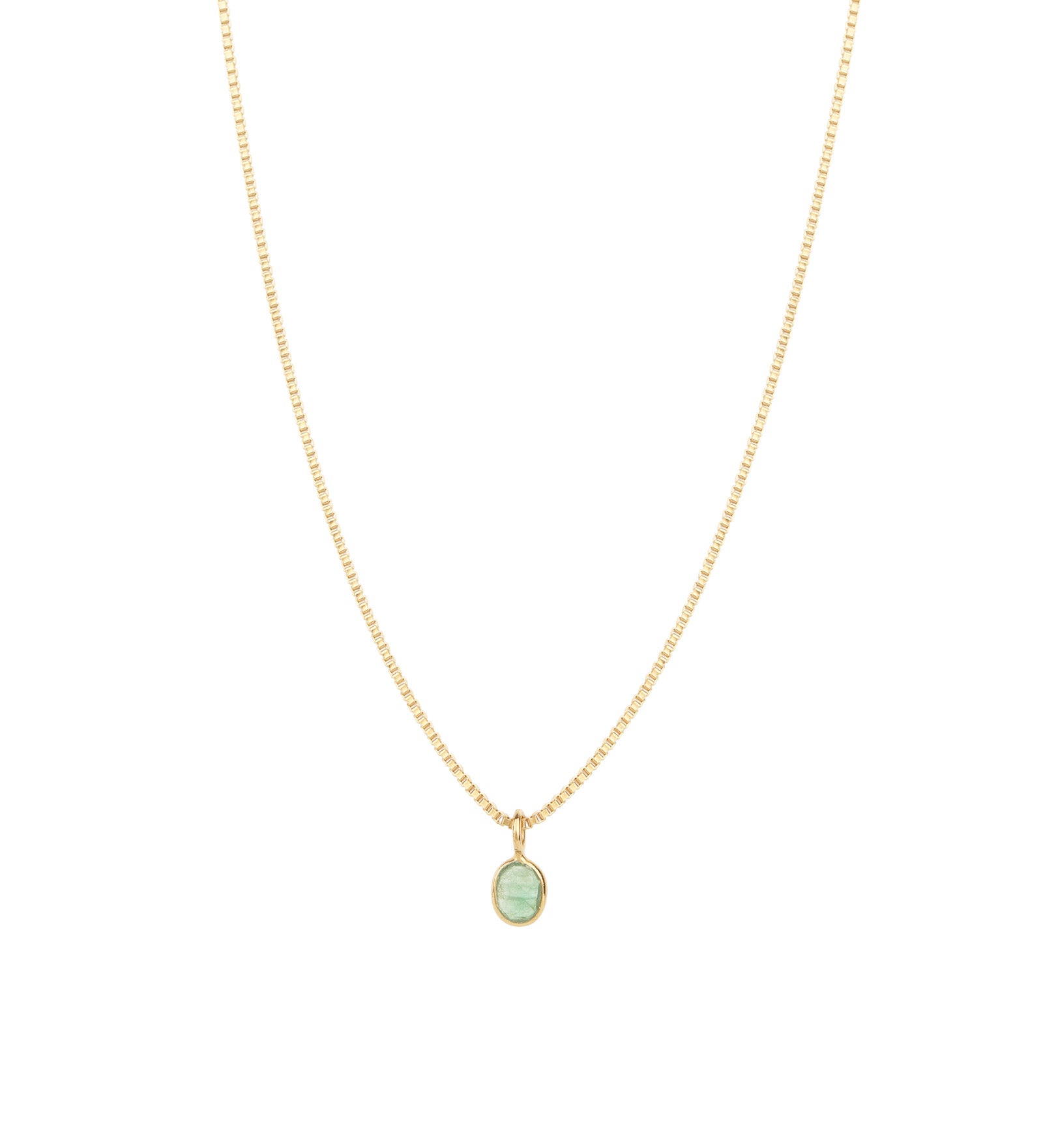 Leah Alexandra-Sofia Slice Necklace-Necklaces-14k Gold Vermeil, Emerald-Blue Ruby Jewellery-Vancouver Canada