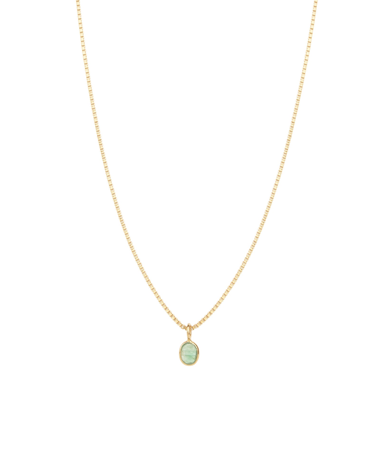 Leah Alexandra-Sofia Slice Necklace-Necklaces-14k Gold Vermeil, Emerald-Blue Ruby Jewellery-Vancouver Canada