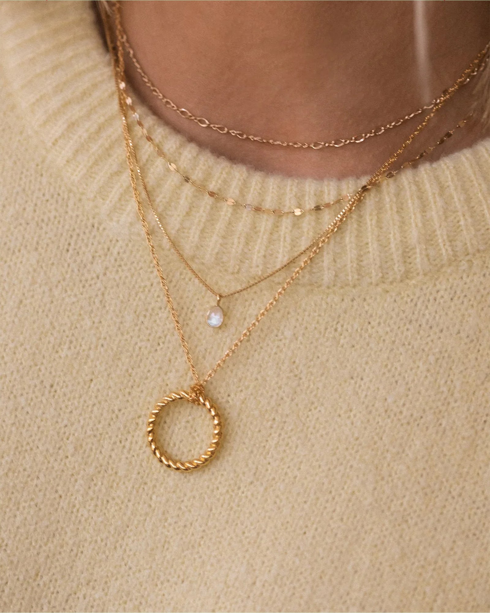 Leah Alexandra-Sofia Slice Necklace-Necklaces-Blue Ruby Jewellery-Vancouver Canada