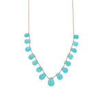 Stone Tassel Necklace Turquoise