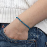 Stone Knot Tassel Bracelet Apatite