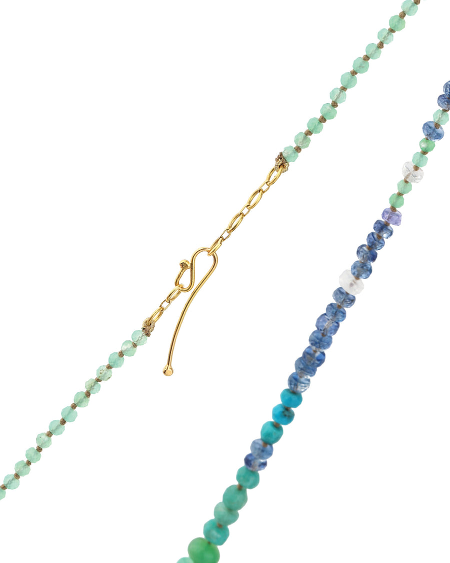 Mixed Stone Necklace 18k Yellow Gold, Kyanite