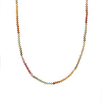 Lena Skadegard-Mixed Stone Beaded Necklace-Necklaces-9k Yellow Gold, Sapphire Mix-Blue Ruby Jewellery-Vancouver Canada