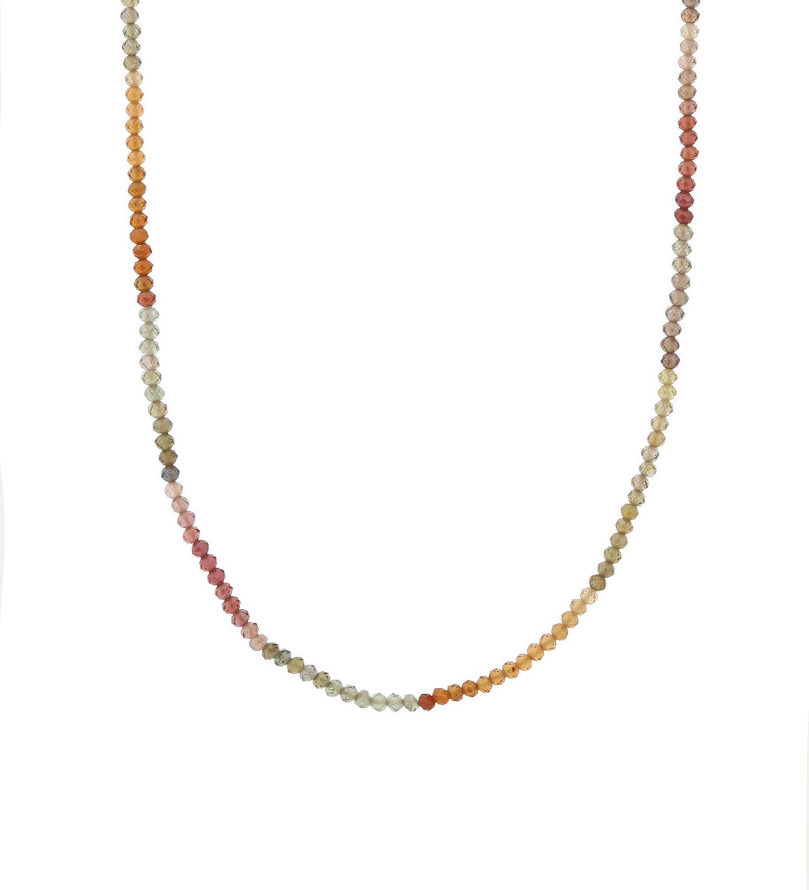 Lena Skadegard-Mixed Stone Beaded Necklace-Necklaces-9k Yellow Gold, Sapphire Mix-Blue Ruby Jewellery-Vancouver Canada
