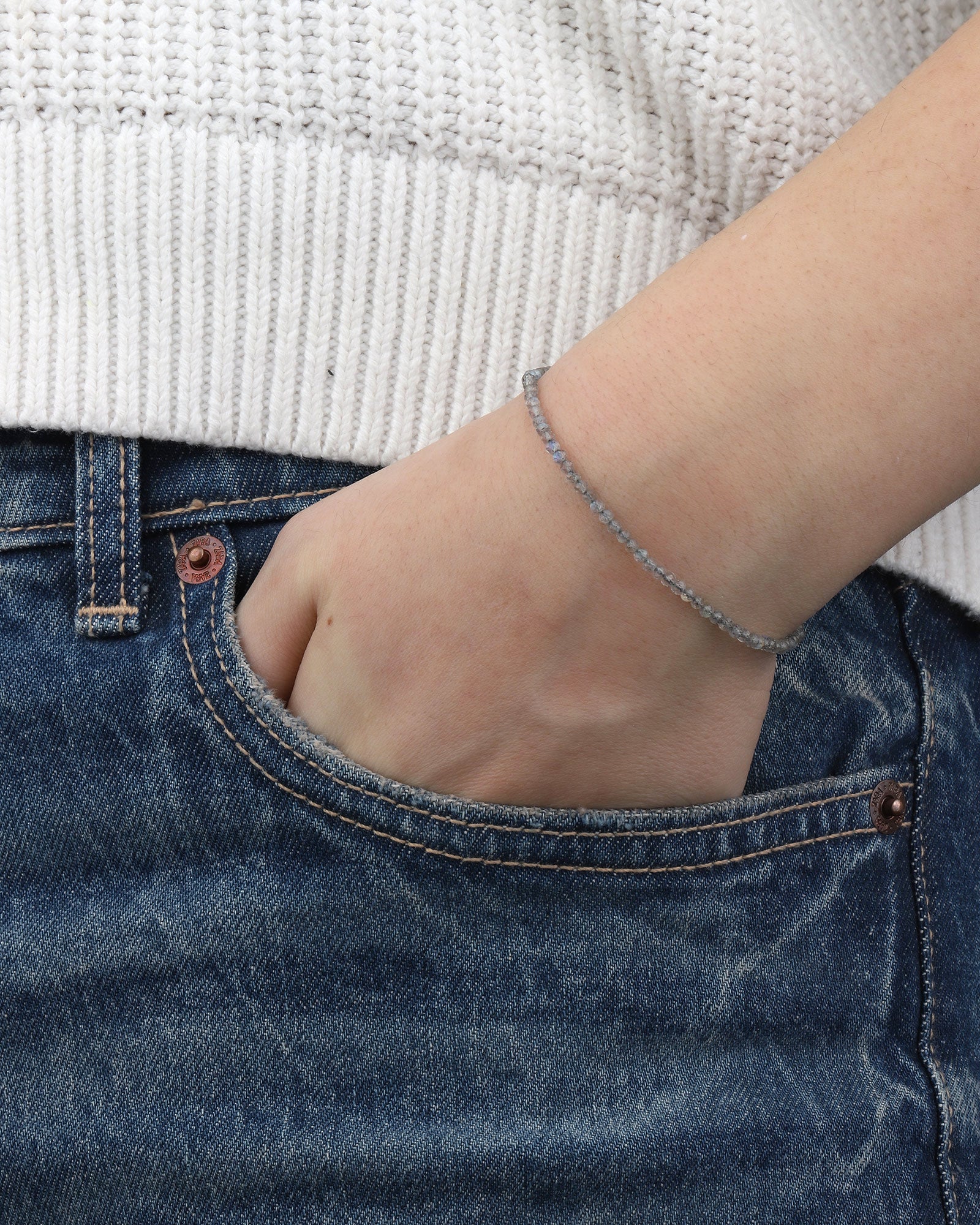 Stone Bracelet 9k Yellow Gold, Labradorite