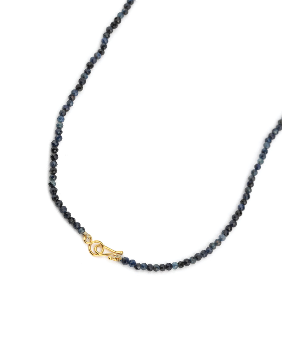Stone Necklace 9k Yellow Gold, Sapphire