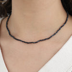 Stone Necklace 9k Yellow Gold, Sapphire