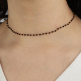 Stone Knot Necklace 9k Yellow Gold, Sapphire