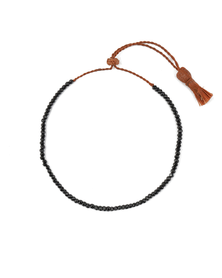 Lena Skadegard-Stone Tassel Bracelet-Bracelets-Black Spinel-Blue Ruby Jewellery-Vancouver Canada