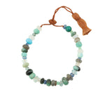 Mixed Stone Tassel Bracelet Labradorite, Kyanite