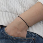 Stone Tassel Bracelet Hematite