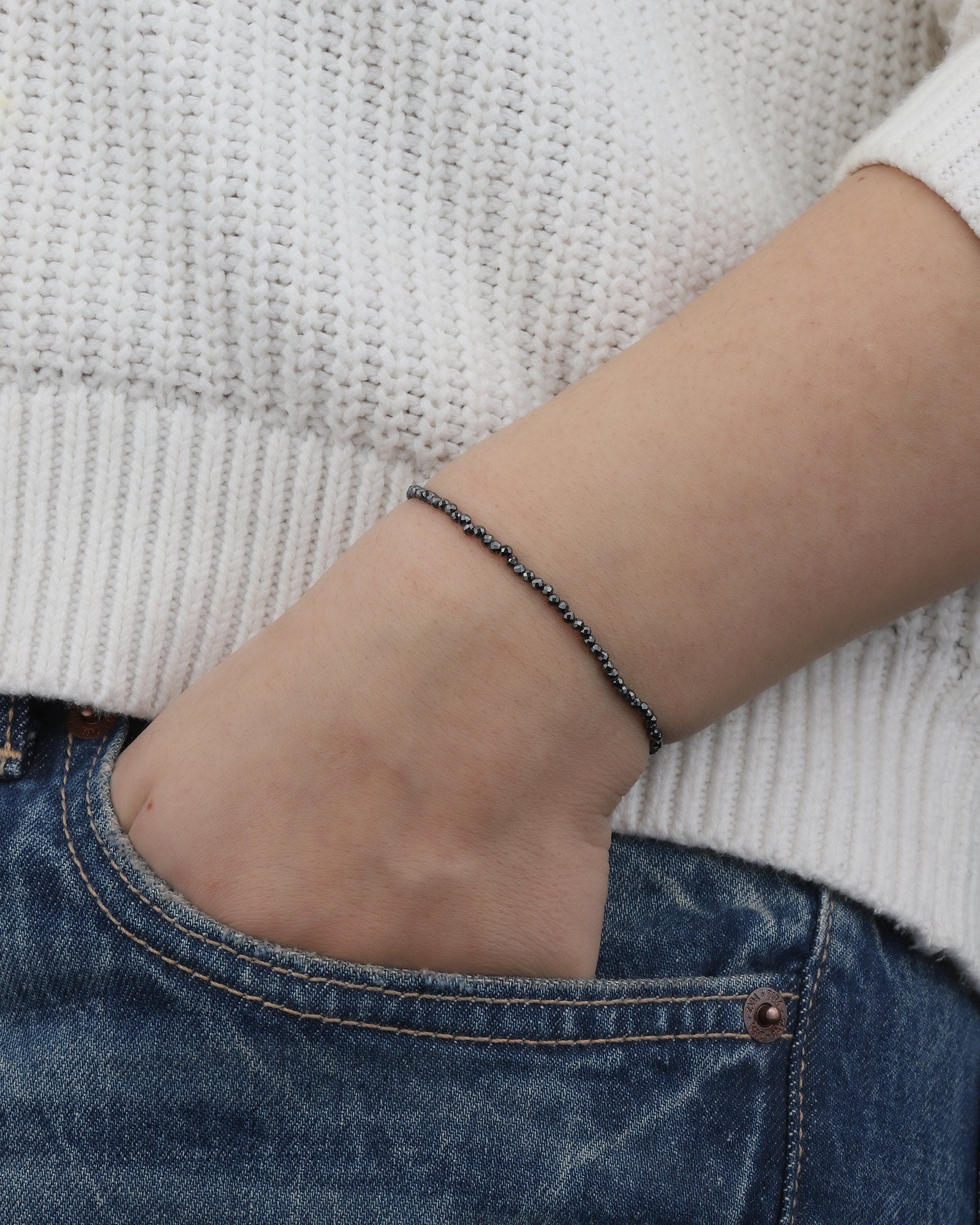 Stone Tassel Bracelet Hematite
