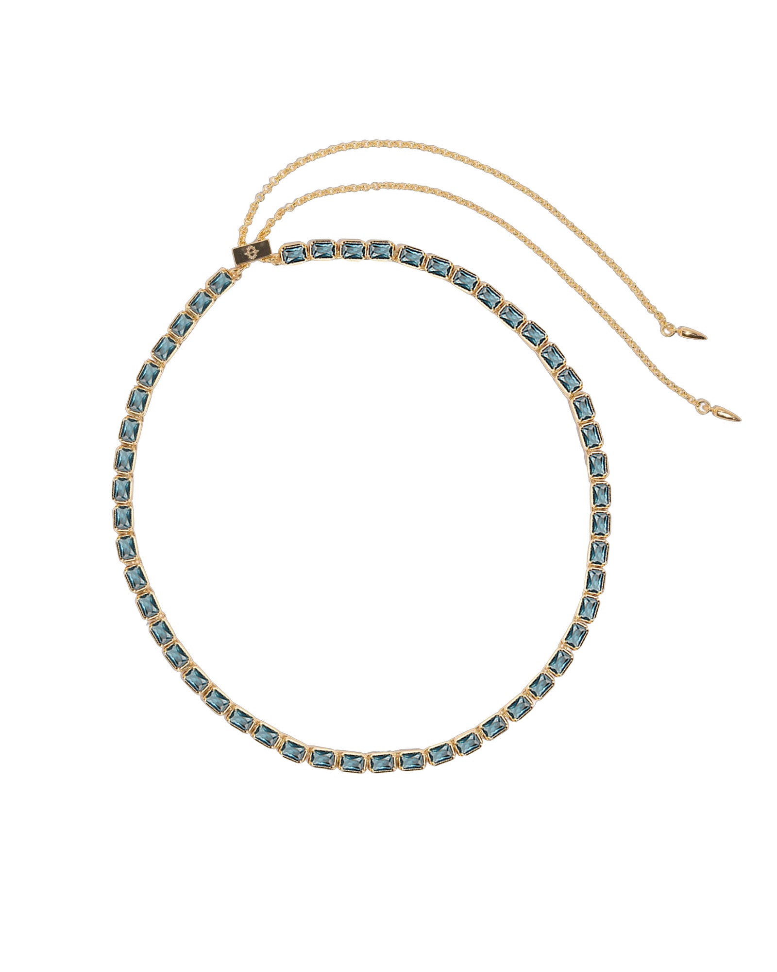Liza Slider Necklace 18k Gold Plated, Cubic Zirconia