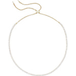 Mercer Slider Tennis Necklace 24k Gold Plated, Cubic Zirconia