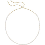 Mercer Slider Tennis Necklace 24k Gold Plated, Cubic Zirconia