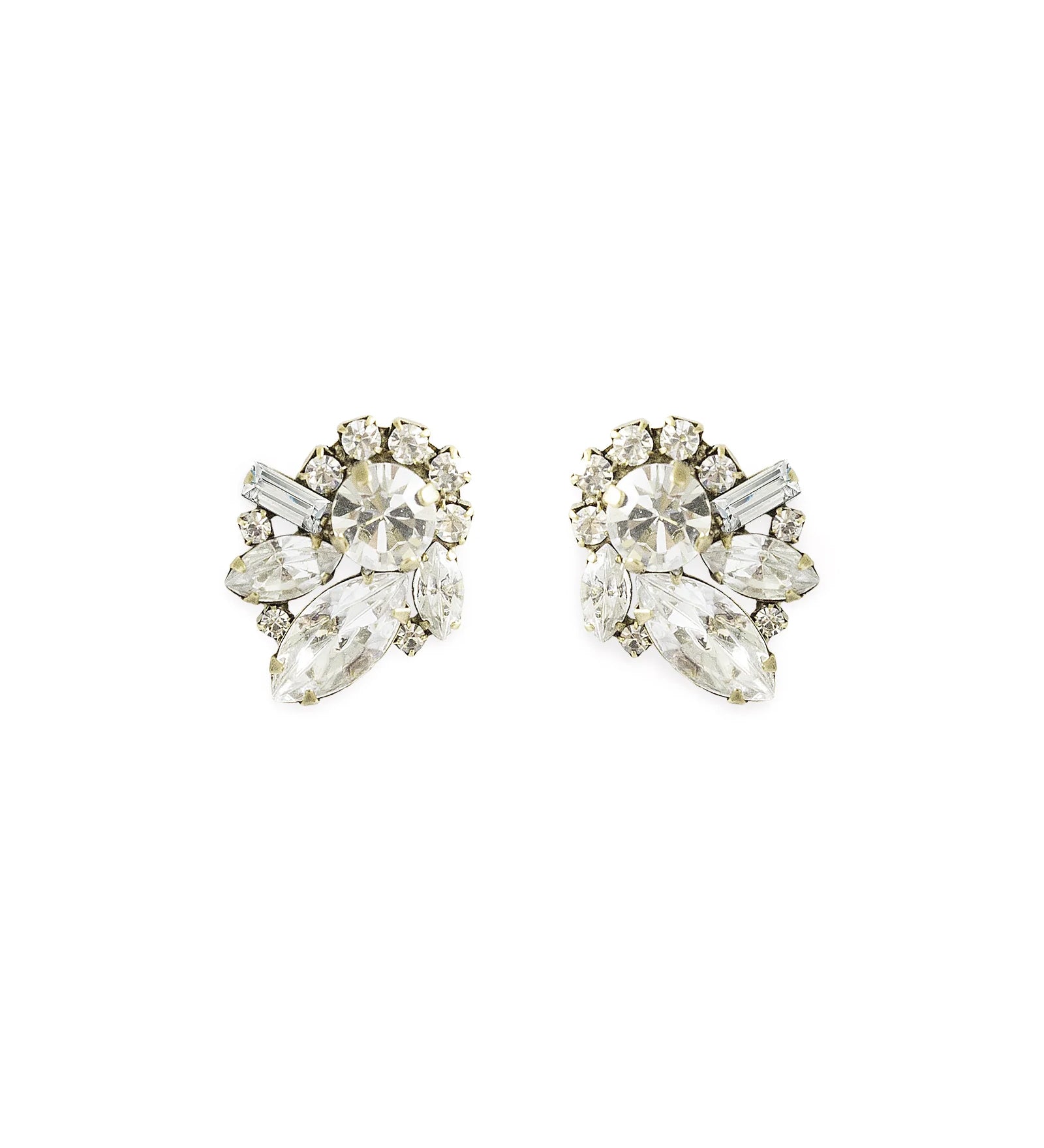 Cynthia Earrings 18k Gold Plated. Crystal
