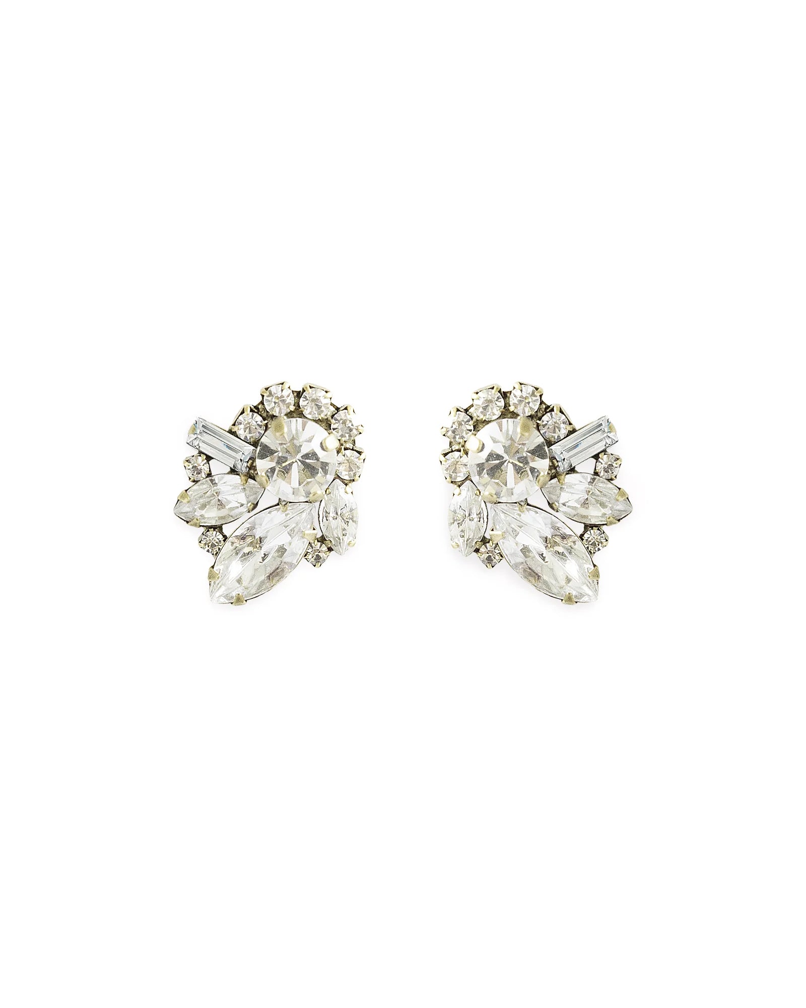 Cynthia Earrings 18k Gold Plated. Crystal