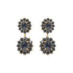 Georgie Stud Earrings 24k Gold Plated, Glass Stone, Acrylic Stone