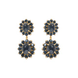 Georgie Stud Earrings 24k Gold Plated, Glass Stone, Acrylic Stone