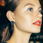 Georgie Drop Earrings 24k Gold Plated, Glass Stone, Acrylic Stone