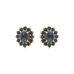Georgie Drop Earrings 24k Gold Plated, Glass Stone, Acrylic Stone