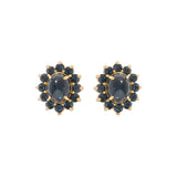 Georgie Drop Earrings 24k Gold Plated, Glass Stone, Acrylic Stone