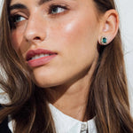 Tati Studs 24k Gold Plated, Crystal, Cubic Zirconia