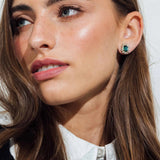 Tati Studs 24k Gold Plated, Crystal, Cubic Zirconia