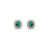 Tati Studs 24k Gold Plated, Crystal, Cubic Zirconia