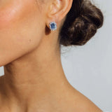 Tati Studs 24k Gold Plated, Crystal, Cubic Zirconia
