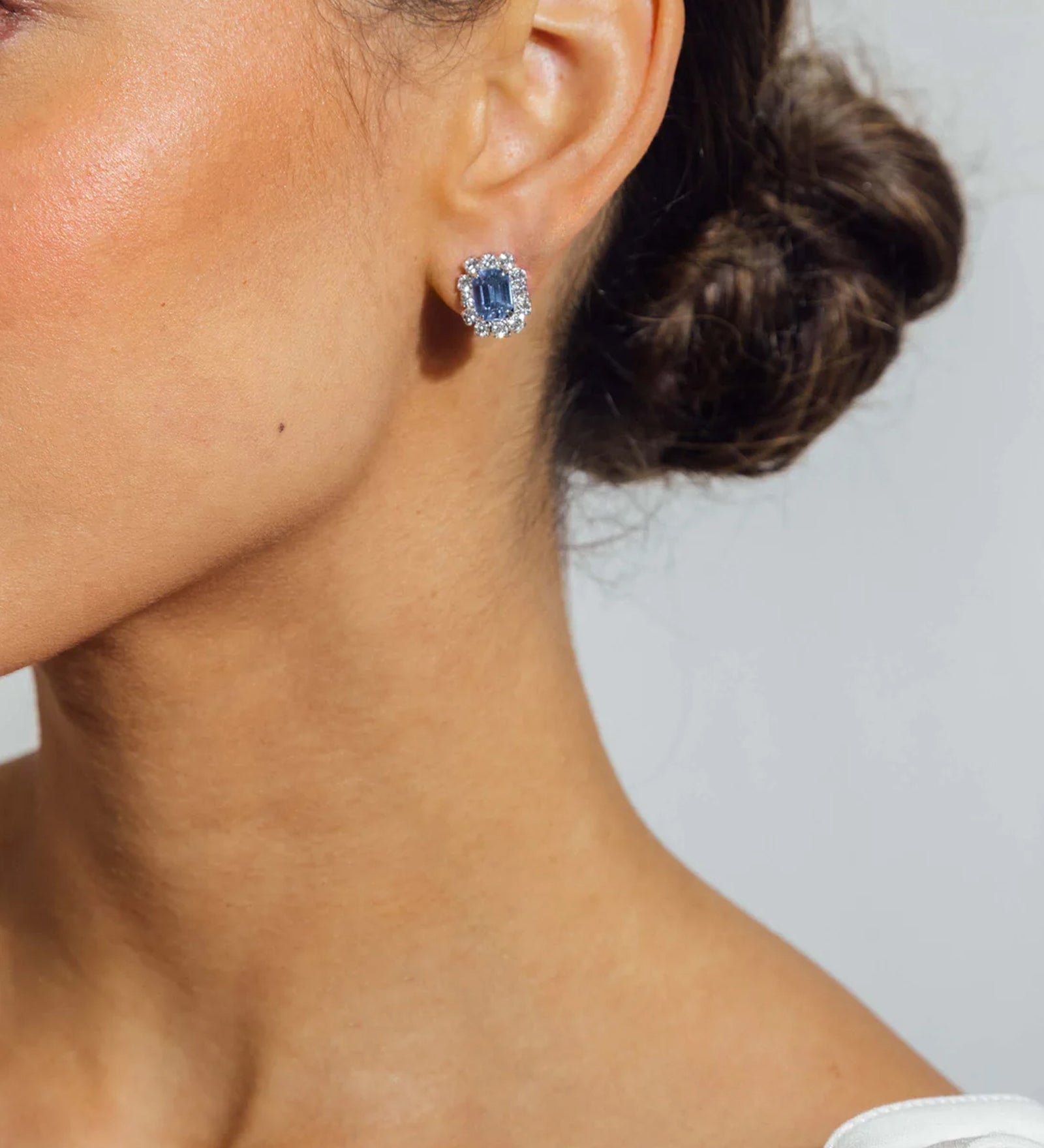 Tati Studs 24k Gold Plated, Crystal, Cubic Zirconia