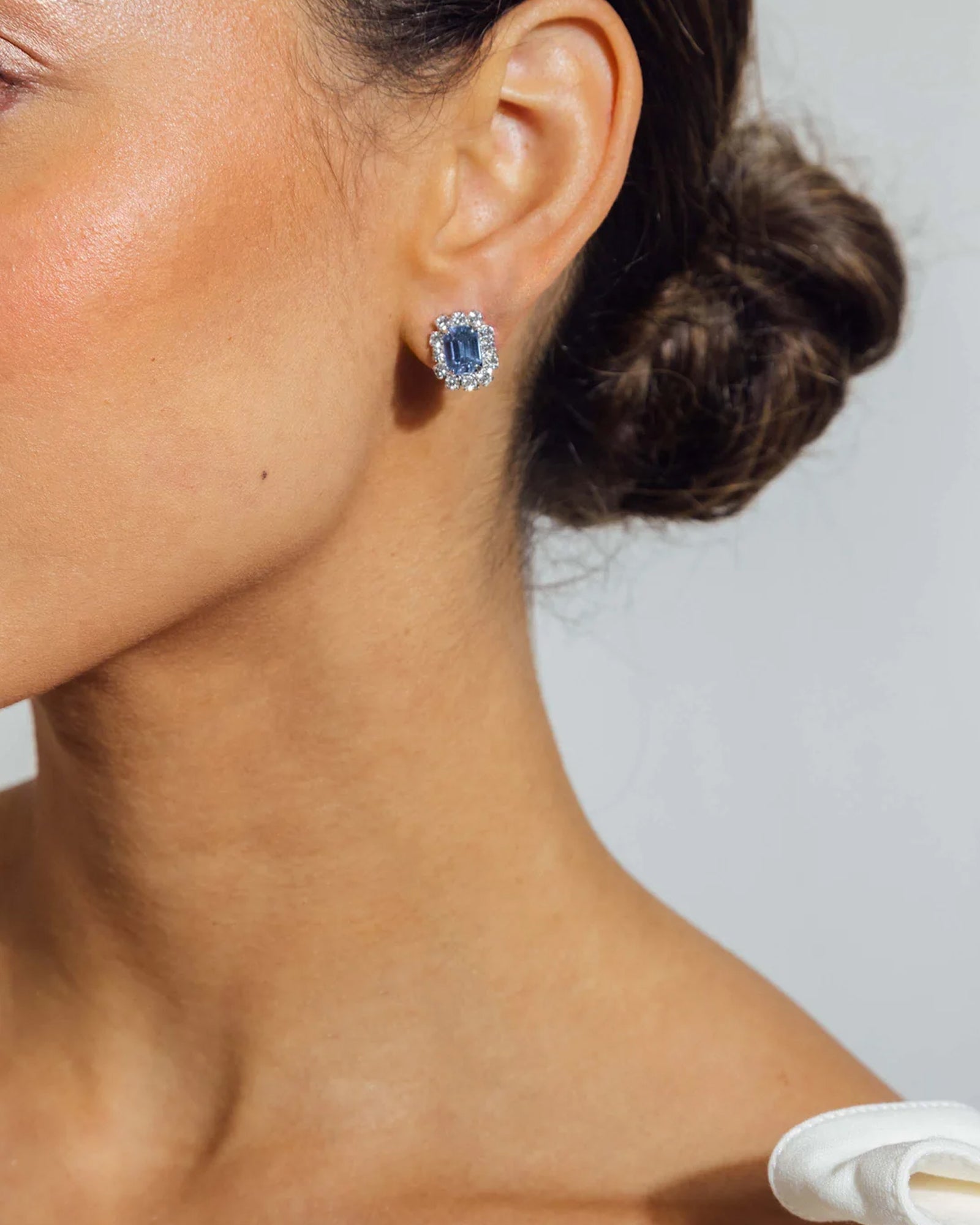 Tati Studs 24k Gold Plated, Crystal, Cubic Zirconia